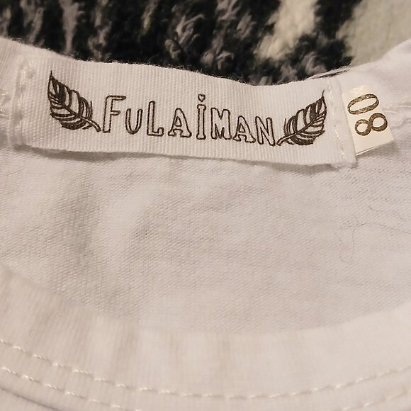 Baby Fulaimon 6 - 9 Month 80 White Little Brother Long Sleeve Onesie Infant - Picture 4 of 7